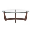 Racxily Tempered Glass Coffee Table - Round Coffee Table with Sturdy Wood Frame for Apartment, Living Room - 4 of 4