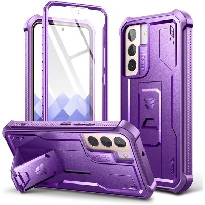 Dexnor for Samsung Galaxy S22 Case, [Built in Screen Protector and Kickstand] Heavy Duty Military Grade Protection