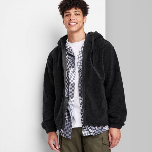 Black Men\'s Original Hooded Fit Use™ Regular Target Zip-up M : - Sweatshirt