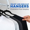 SereneLife 100pc Velvet Non-Slip Clothes Hangers - Black (SLHVEL100) - 4 of 4