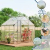 Garvee Walk-In Greenhouse with Polycarbonate Panels, Aluminum Frame, Quick Setup, Roof Vent, Outdoor Garden Greenhouse - 2 of 4