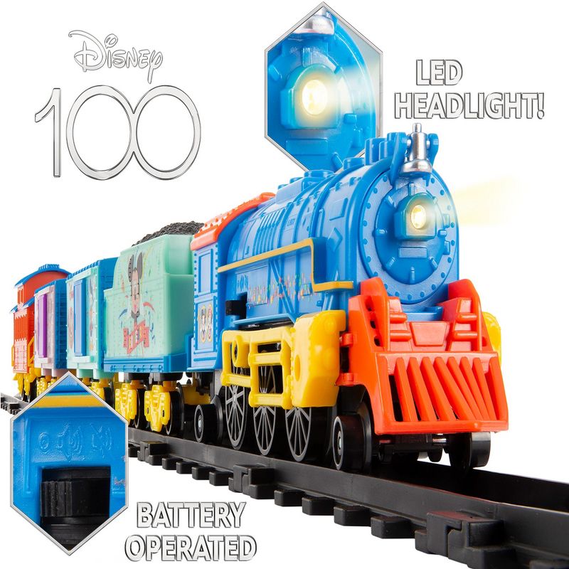 Lionel Trains Disney 100 Celebration Years of Wonder Battery Operated Ready-To-Play Set, Beloved Characters, Interactive Locomotive, 29 Pieces, 5 of 8