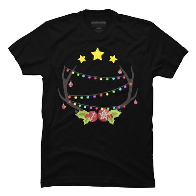 Men's Design By Humans Christmas Deer By Reivchan T-Shirt