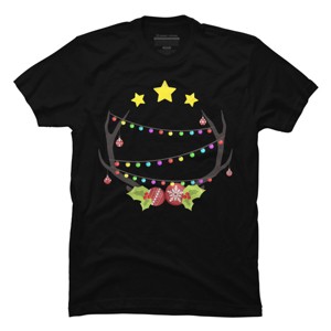 Men's Design By Humans Christmas Deer By Reivchan T-Shirt - 1 of 4