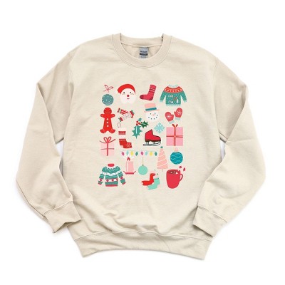 Simply Sage Market Women's Graphic Sweatshirt Boho Christmas Chart