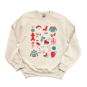 Simply Sage Market Women's Graphic Sweatshirt Boho Christmas Chart - 1 of 2