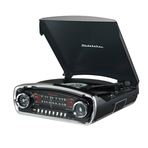 Studebaker 3-Speed Pitch Control Turntable with Bluetooth Receiver and Radio - image 1 of 4