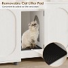 Double Cat Litter Box Enclosure, Modern Wooden Hidden Large Litter Box Cabinet Furniture with Litter Pad, Easy to Clean and Assemble, - 4 of 4