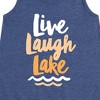 Girls' - Instant Message - Live Laugh Lake Graphic Sleeveless Aline Dress - 2 of 4