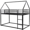 NicBex Twin Over Twin Bunk Bed with Guardrail,House Twin Loft Bed with Built-in Ladder,Modern Bunk Beds,Noise Reduced Bunk Beds for Bedroom - 2 of 4