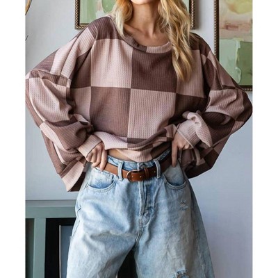 Women's Checkered Sweatshirt - Hopely