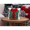 C&F Home 8" x 8" Dotted Present Hooked Christmas Throw Pillow - 4 of 4