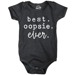 Best Oopsie Ever Baby Bodysuit Funny Sarcastic Graphic Novelty Jumper For Infants - Crazy Dog Baby Bodysuit - 1 of 4