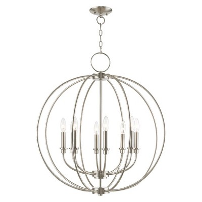 Livex Lighting Milania 8 - Light Chandelier in  Brushed Nickel