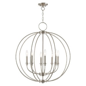 Livex Lighting Milania 8 - Light Chandelier in  Brushed Nickel - 1 of 2