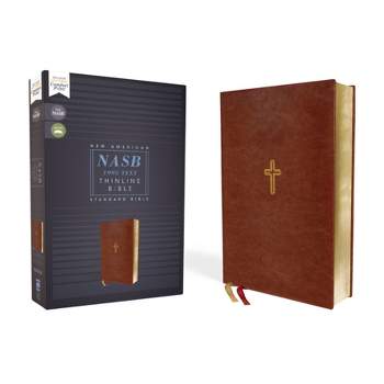 Nasb, Thinline Bible, Leathersoft, Brown, Red Letter Edition, 1995 Text, Comfort Print - by  Zondervan (Leather Bound)