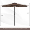 Costway 12 FT Patio Umbrella Outdoor Market Umbrella with Crank Handle 8 Sturdy Ribs Coffee/Beige/Red/Navy/Gray - 3 of 4