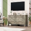 6-Drawer Dresser for Bedroom, Modern Tall Dresser Organizer with Storage Drawers, Sturdy Wooden Chest for Entryway, Hallway, Home Office - 3 of 4