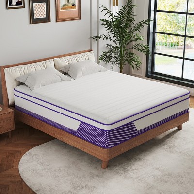 CHEVNI 12-14 Inch Mattress in a box Hybrid Spring Memory Foam Medium Firm