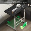 Small Standing Desk Adjustable Height, Mobile Stand Up Desk with Lockable Wheels,Laptop Standing Table, Rolling Work Table for Home Office - 4 of 4
