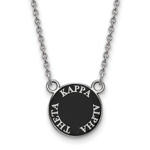 Black Bow Jewelry Sterling Silver Kappa Alpha Theta Greek Life Necklace 18 Inch - 1 of 4