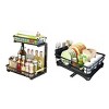 MaseiKar 2 in Set Dish Drying Rack and Under Sink Organizer Rack, Large Dish Rack with Drainboard, 2 Tier Pull Out Cabinet Shelf for Kitchen Storage - 2 of 4