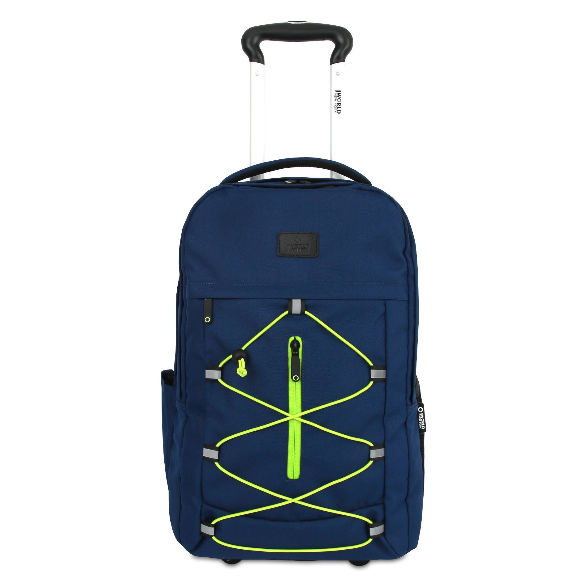 J World Lash Laptop 19" Rolling Backpack - Navy/Green