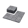 Dolonm 12" x 12"  20 PCS Interlocking Deck Tiles Checker Pattern,  Square Light Gray Acacia Hardwood Outdoor Flooring for Patio - 2 of 4