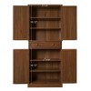 Okak Kitchen Pantry Cabinet, Tall Cabinet with 4 Adjustable Inner Shelves & 4 Doors, Versatile Cupboard for Living Room Dining Room - 3 of 4