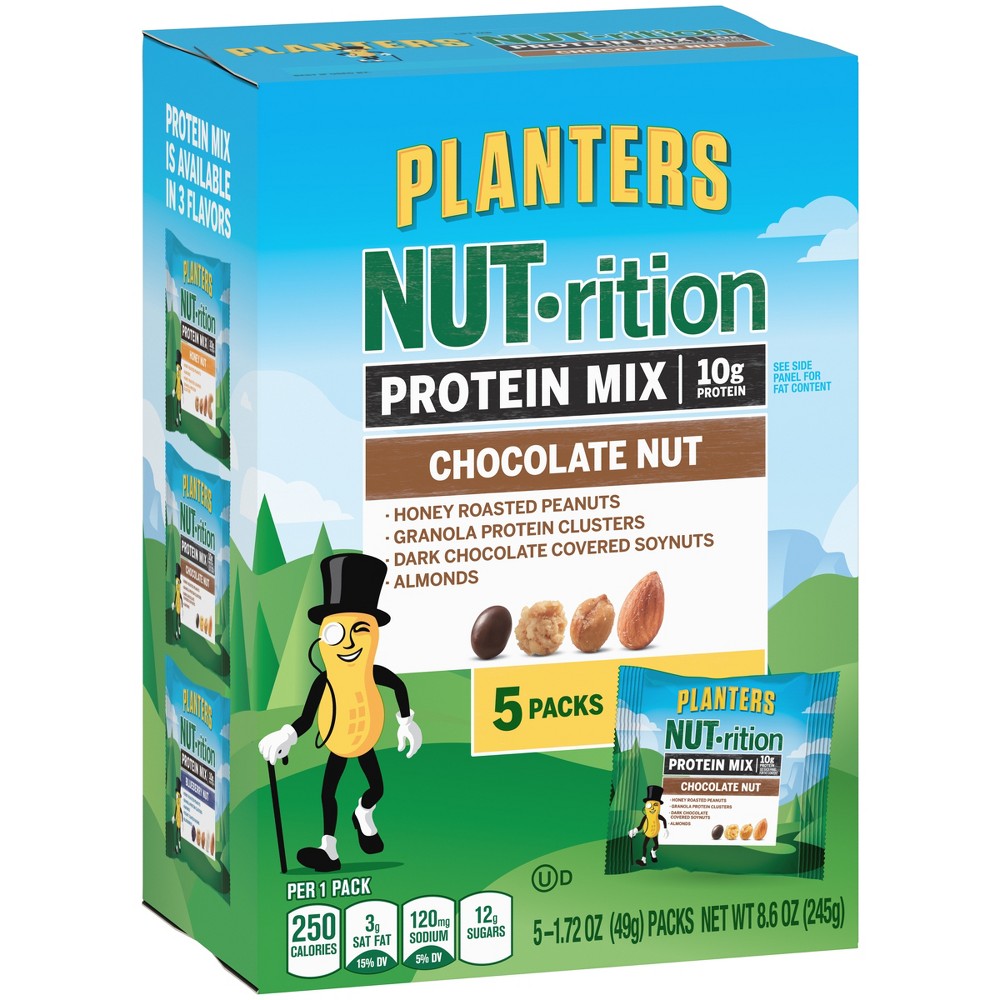 UPC 029000018617 product image for Planters NUTrition Chocolate Nut Protein Mix - 8.6oz - 5ct | upcitemdb.com