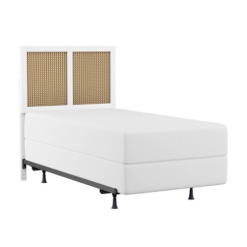 White wood deals panel headboard