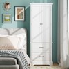 Costway 62'' Tall Bathroom Freestanding Floor Storage Cabinet with  2 Doors Shelves Drawers - 2 of 4