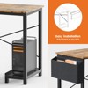 DOMETOUR L Shaped Desk,Computer Corner Desk,PC Gaming Desk Table with Side Storage Bag - 3 of 4