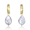 Guili Sterling Silver 14K Gold Plated Dangle Earrings with an Irregular Freshwater Pearl Design Offering a Unique and Artistic Touch to Any Outfit - 2 of 2