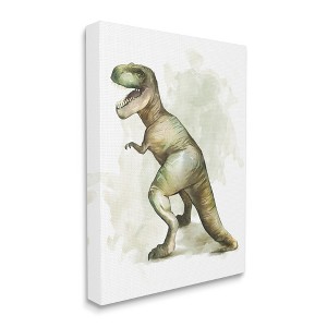 Stupell Industries Green T-Rex Dinosaur Ancient Reptile Roar - 1 of 4