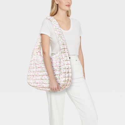 Сумки Wild Fable Floral Print Puffer Hobo Shoulder Bag - Wild Fable™ Pink — фото 2