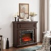Gulches 41 in Freestand ing MDF Mantel Only Cherry 1pc No Electric Fireplace  insert  included - 2 of 4