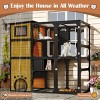 Outdoor Cat House with Insulated Shelter, Weatherproof Catio Enclosure with Lounges & Platforms, 77"W for Multiple Pets-3irtyhousy - 2 of 4