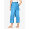 Dreams & Co. Plus Size Woven Sleep Capri Pant - 3 of 4