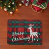 Unique Bargains Christmas Place Mats Linen Red Green White 13"x17.7" 2Pcs - 2 of 4