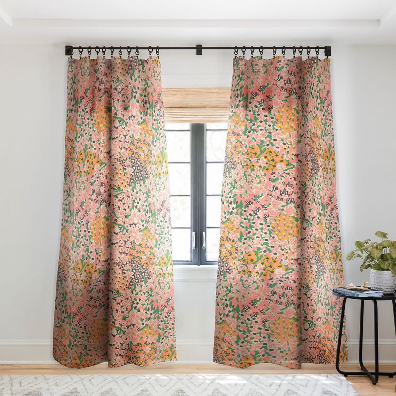 Holli Zollinger Bengal Maya Floral Single Panel Sheer Window Curtain - Deny Designs, 1 of 7