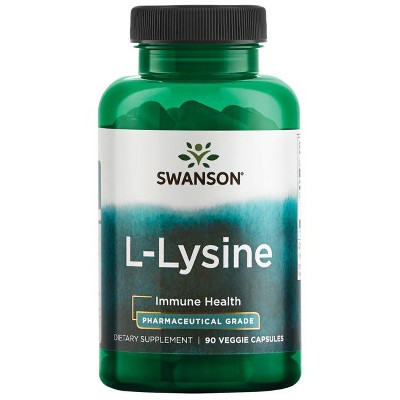 Swanson L-Lysine - Pharmaceutical Grade 500 mg 90 Veggie Capsules