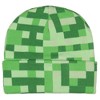 Minecraft Creeper Embroidered Face Allover Pixelated Design Gamer Cuffed Beanie - 3 of 3