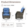Outdoor Patio Swivel Chair Swivel Rocker Patio Chairs with 5 Inch Cushion - 2 of 4