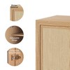 Adam Natural Wood Grain Storage Cabinet with Wicker Door (36x31x16") - 4 of 4