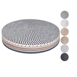 Itopfox Large Heat Resistant Round Woven Trivets for Hot Dishes, Pots and Pans, Thick Boho Placemats for Kitchen Dining Table, Set of 6 - 1 of 4