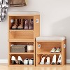 AZL1 Life Concept Shoe Bench Entrywaywith Cushion Shoe Benches Storage Seating Seat Entryway Shoe Rack Entryway Show Racks, Beige, 15.35"*11.4"*16" - 2 of 4