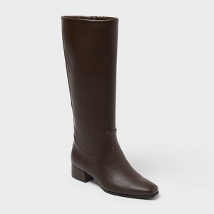 Women’s Wide Width & Calf Rhi Boots with Memory Foam Insole – Universal Thread™ Brown - 1 of 3