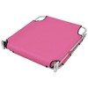 vidaXL Folding Sun Lounger with Head Cushion Steel Magento Pink - 4 of 4