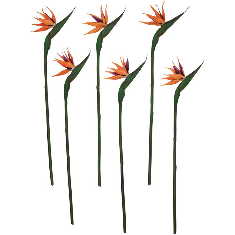 Northlight Real Touch™ Bird of Paradise Artificial Floral Stems, Set of 6 - 33", 1 of 10